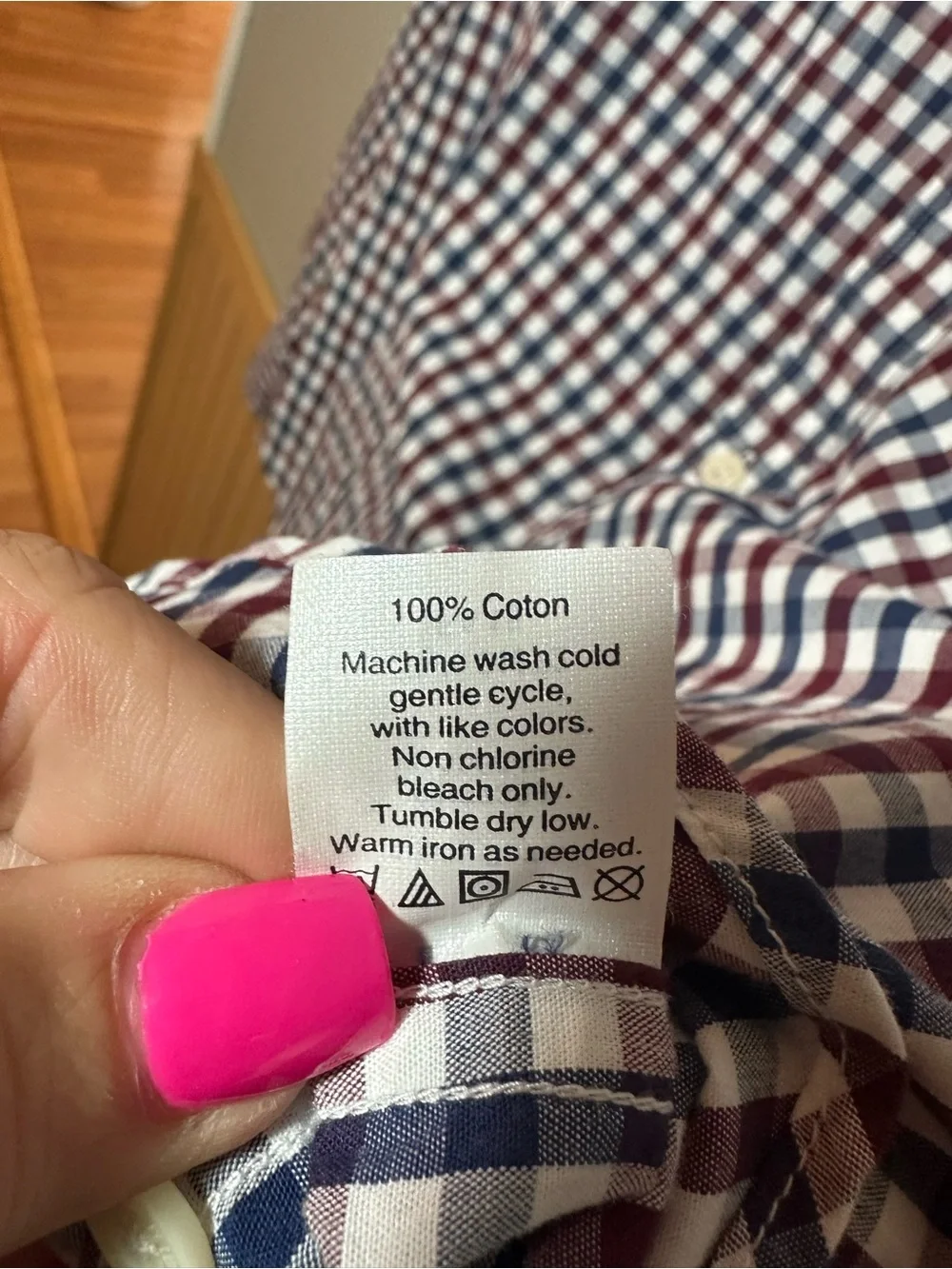 J. Crew Men's Red, Blue & White Gingham Button-Down Shirt Size XL
